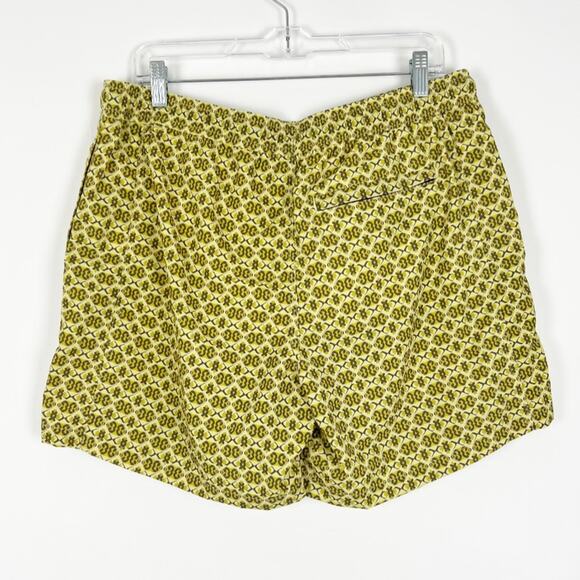 Zara Printed Regular Length Swim Shorts Yellow Size XL - Picture 2 of 3